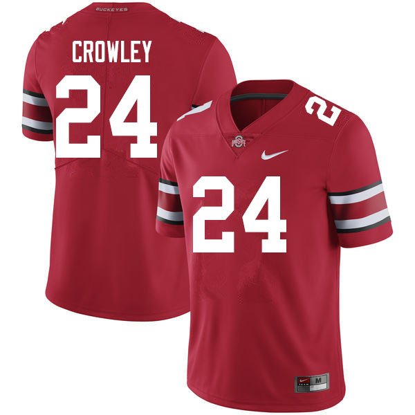 Ohio State Buckeyes #24 Marcus Crowley College Football Jerseys Sale-Scarlet
